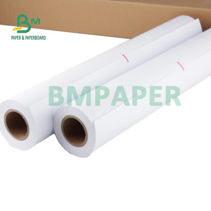 92% bleekheids80gsm Wit Duidelijk Document Broodje voor CAD Plotter 24“ x 150ft