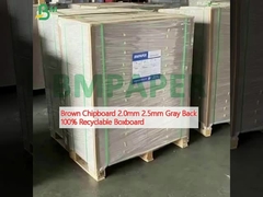 Bruin chipboard 2,0 mm 2,5 mm Grijzige rug 100% recyclebaar karton