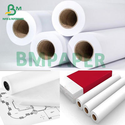24“ X 150 ' 20lb-CAD Niet beklede Plotterdocument Heldere Witte Kleur voor Techniek