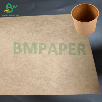 Van de de Kopvoorraad van FDA het Chemisch afbreekbare Natuurlijke Bruine Kraftpapier van de de Soepkom Document 250gsm