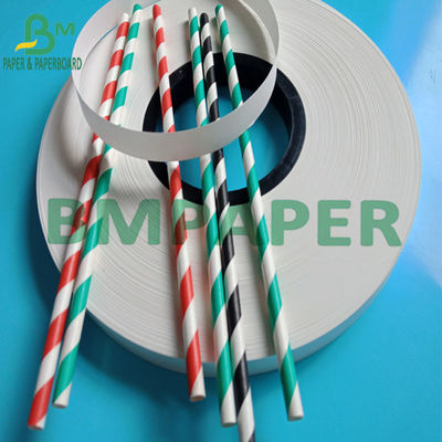 Beschikbaar Gedrukt Wit Document 13mm van de Voedselrang Straw Paper Roll For Drinking