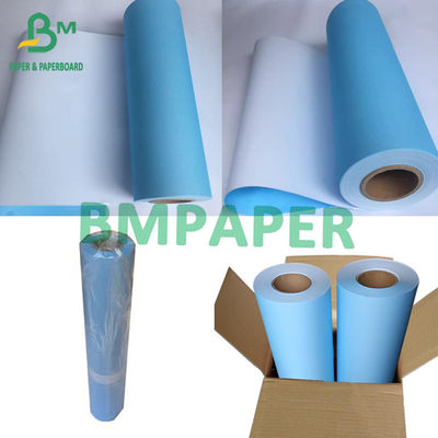 80 gram inkjet printer papier blauw, wit aan één kant 880 mm x 50 m 100 m 150 m roll core 2