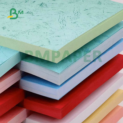 Groen Blauw Rood 230gm 260gm Lederen Textured Embossed Paper Voor Boekenbekleding 31x43 inch