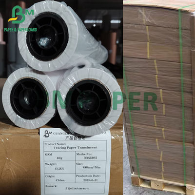 60 gram traceringspapier doorzichtig plotterpapier Samll rollen 880 mm x 50 m 100 m 150 m karton