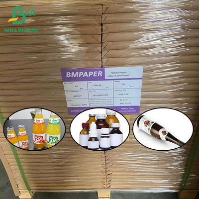 65 gram wit papier voor bier- of flesetiketten 49 x 68 cm 40 x 68 cm hoog natvast papierblad