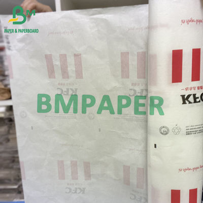 30g-80g Vetvast Wit Papierrol Hoogwaardige Voedselverpakking Meesterrol Op maat