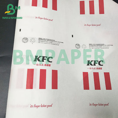Voor gebakken voedsel wordt waterdicht wit oliedicht papier gebruikt