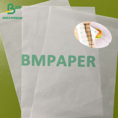 35 gsm 40 gsm oliebeschermingspapier Wit vetvrij papier in rollen maat voor voedselverpakking