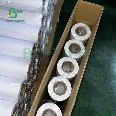 20 lb ongecoate CAD-papierrol voor inkjetprinters 36' x 500' 3' kern helder wit