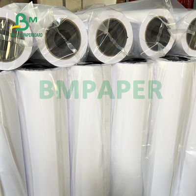 20 lb ongecoate CAD-papierrol voor inkjetprinters 36' x 500' 3' kern helder wit