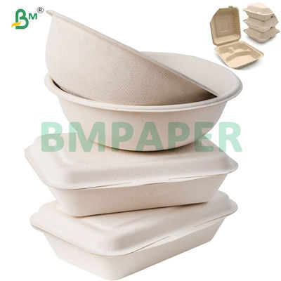 130 g 300 g Natuurlijk suikerriet Bagasse Pulppapier voor voedsel Platen Rollen biologisch afbreekbaar karton
