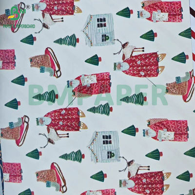 60 gm Persoonlijk gedrukt Kerstcadeau Verpakkingspapier Rollen 43 cm x 300 cm