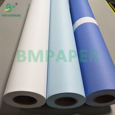 20LB 24&quot; Single Side Bright Blue Violet CAD Plotter Engineering Bond Paper rollen