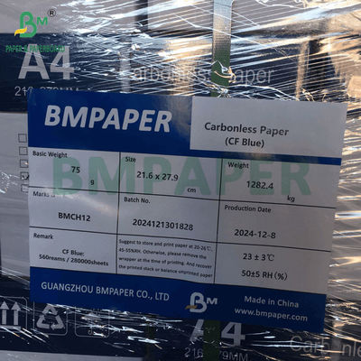 Hoogwaardig 20 pond 21 pond blanco CB CFB CF preperfed carbonless papier