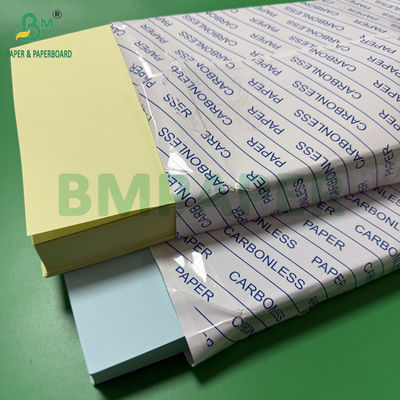 75 gr 78 gr koolstofvrij papier CF Geel CFB Blauwe letter Grootte 216x279mm Afbeelding Zwart