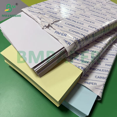 75 gr 78 gr koolstofvrij papier CF Geel CFB Blauwe letter Grootte 216x279mm Afbeelding Zwart