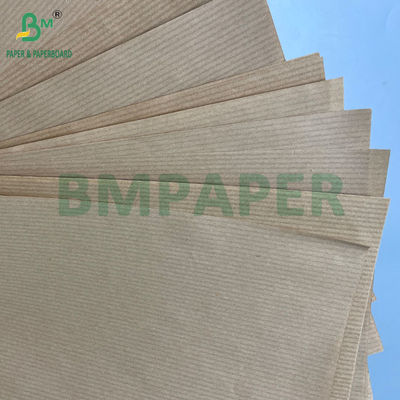 40GSM 50GSM 60GSM Striped Ribbed Brown Kraftpapier Rollen 750MM 1000MM