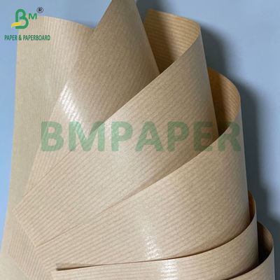 40GSM 50GSM 60GSM Striped Ribbed Brown Kraftpapier Rollen 750MM 1000MM