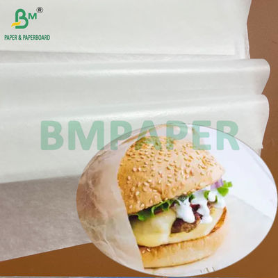 Oliebestendige 30 grs 35 grs Wit waspapier voor het verpakken van broodjes