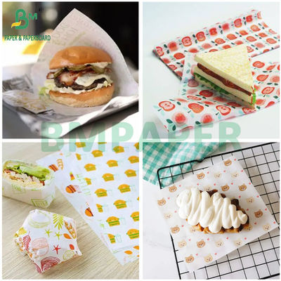 Biologisch afbreekbaar BPA-vrij 30GSM 40GSM Waxed Deli Paper voor burgerverpakkingen