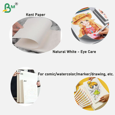 200 gm 210 gm natuurlijk wit Kent papier voor stripkunst 4k 8k 270mm × 390mm