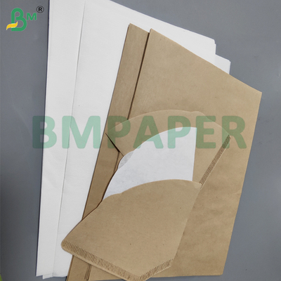 50gsm Wit en Bruin Koffiefilterpapier Voor Druppelkoffiezetapparaat Smaakloos