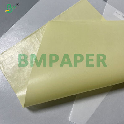 Geel sticker Silicone bedekte etiketten Glaspapier Jumbo rollen