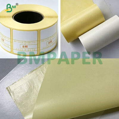 Geel sticker Silicone bedekte etiketten Glaspapier Jumbo rollen