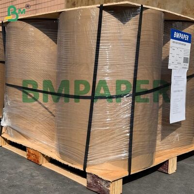 80gsm Brown Kraft Ribbed Paper Roll Package 55cm Width, Medium Quality