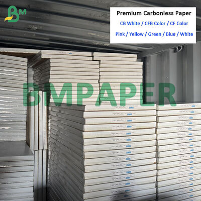 Ream Pack NCR Carbonless Kopieerpapier 70gm CFB Roze CF Geel Met Witte Achterkant 61 X 86cm