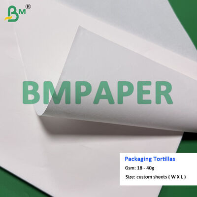 20 gm 25 gm dunne scheidingsplaten voor tortilla's, Food Grade Tortilla Verpakkingspapier uienhuid Papier