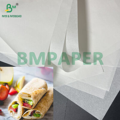 Vochtbestendig 25 tot 40 gsm wit papier voor het inpakken van tortilla's