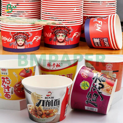 Vrouwelijk hout pulp PE gelamineerd Instant Noodle Cup Bowl Raw Paper Anti Leakage