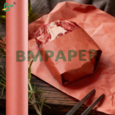 66gsm Food Grade Roze Perzik Slagerspapier Rol voor het Roken van Vlees 18'' 24'' x 175'